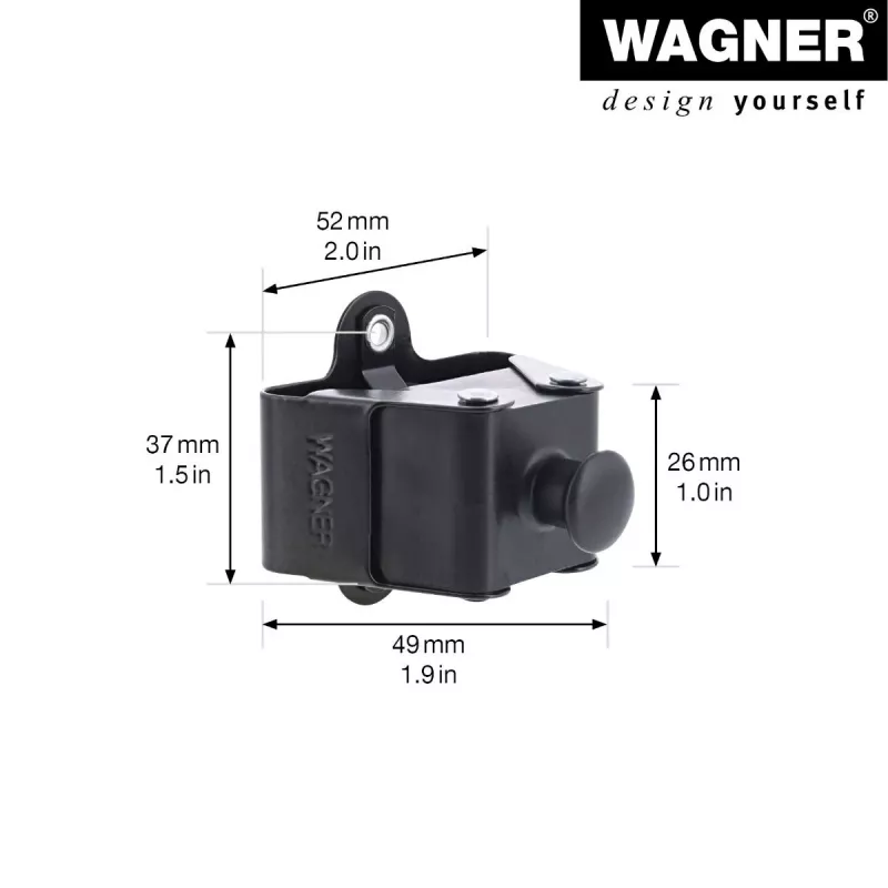 Wagner design yourself Garderobenhaken WH 2099 mit 1 Haken, Schwarz, 2 Stück 15209902