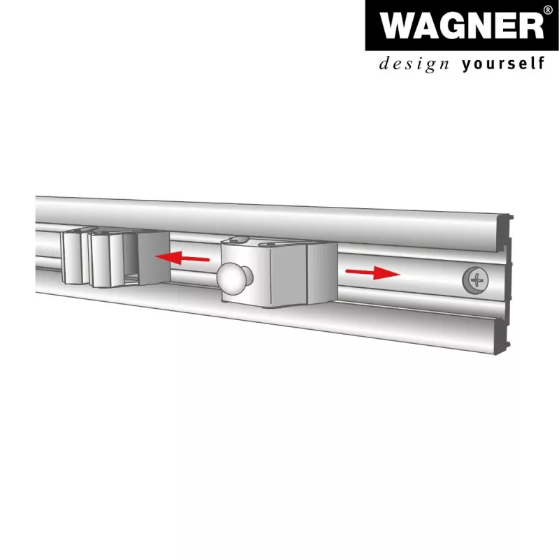 Wagner design yourself Garderobenhaken WH 2099 mit 1 Haken, Schwarz, 2 Stück 15209902