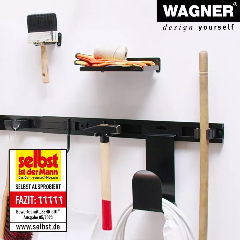 Wagner design yourself Garderobenhaken WH 2099 mit 1 Haken, Schwarz, 2 Stück 15209902