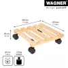 WAGNER design yourself Pflanzenroller GH0646 Quadratisches Holz-Motiv 29 x 8 cm 20064601