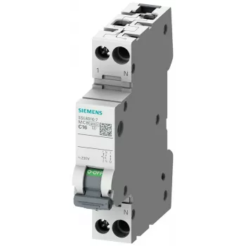 Siemens SENTRON 5SL6010-6 Leitungsschutzschalter, 1P+N, C10, 230V, 6kA