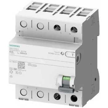 Siemens SENTRON 5SV3321-4 FI-Schutzschalter Typ B, 16 A, 30 mA, 2-polig, 230 V, kurzzeitverzögert