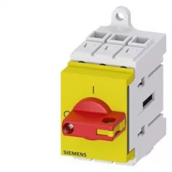 Siemens 3LD30300TK13 Hauptschalter / Lasttrennschalter, 3-polig, 16 A, 7,5 kW, Rot/Gelb