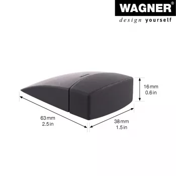 Wagner design yourself EH 5150 Bodenmontierter Türstopper, Zinkdruckguss und Kunststoff, Mattnickel, 45 mm Höhe 15515011