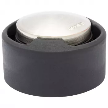 Wagner design yourself EH 5171 Türstopper, Zinkdruckguss mit Gummipuffer, Ø 5 cm, Matto-Nickel/Schwarz 15517111
