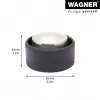 Wagner design yourself EH 5171 Türstopper, Zinkdruckguss mit Gummipuffer, Ø 5 cm, Matto-Nickel/Schwarz 15517111