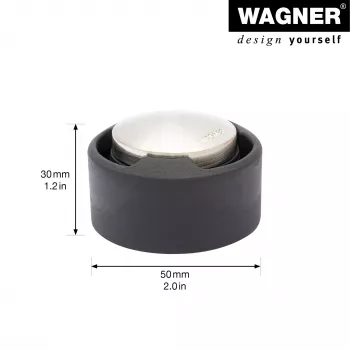 Wagner design yourself EH 5171 Türstopper, Zinkdruckguss mit Gummipuffer, Ø 5 cm, Matto-Nickel/Schwarz 15517111