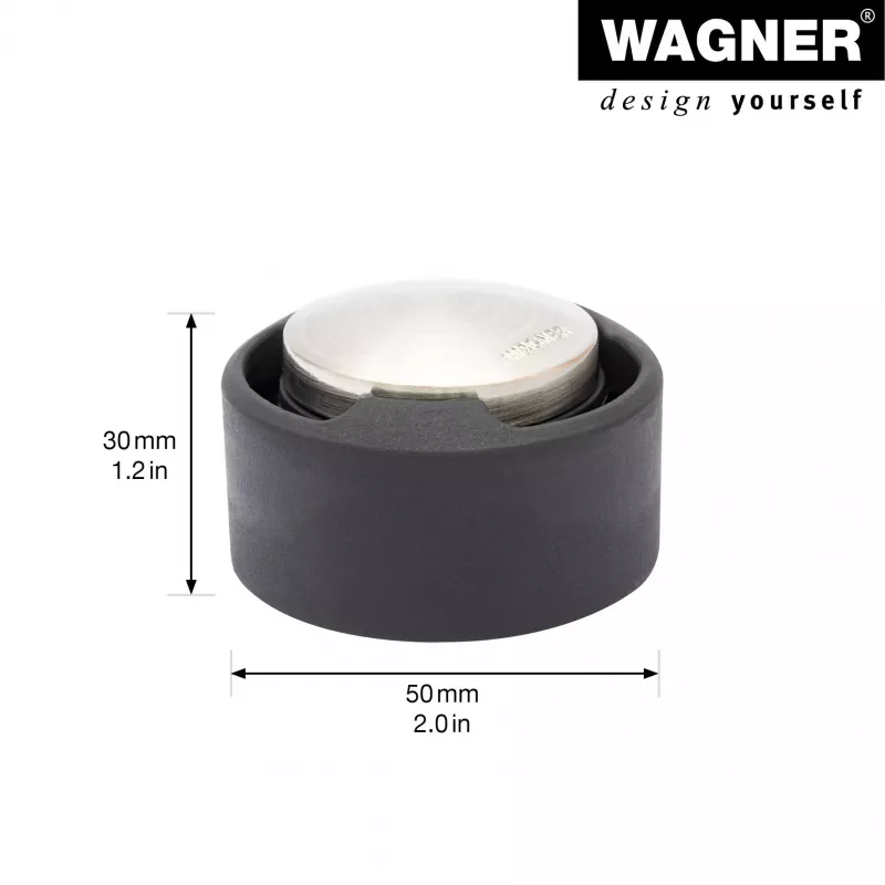 Wagner design yourself EH 5171 Türstopper, Zinkdruckguss mit Gummipuffer, Ø 5 cm, Matto-Nickel/Schwarz 15517111