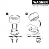 Wagner design yourself EH 5171 Türstopper, Zinkdruckguss mit Gummipuffer, Ø 5 cm, Matto-Nickel/Schwarz 15517111