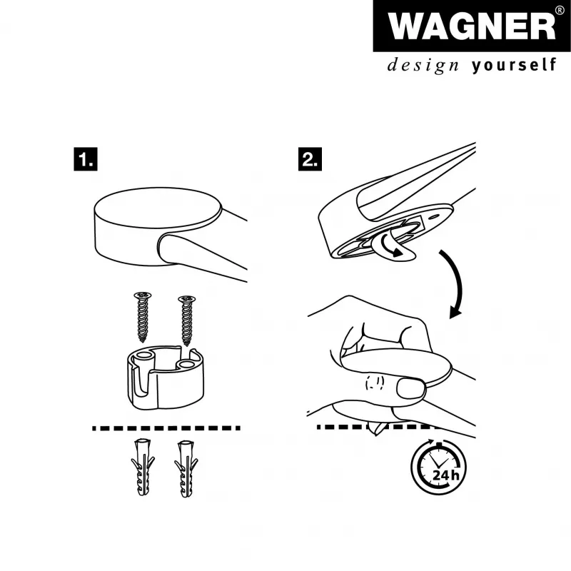 Wagner Design Yourself EH 5116 Türstopper, Zinkdruckguss mit Gummipuffer, Ø 50 mm, Mattnickel 15511611