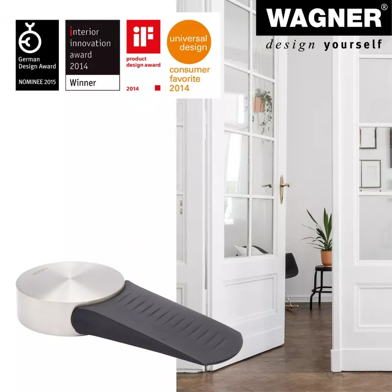 Wagner Design Yourself EH 5116 Türstopper, Zinkdruckguss mit Gummipuffer, Ø 50 mm, Mattnickel 15511611