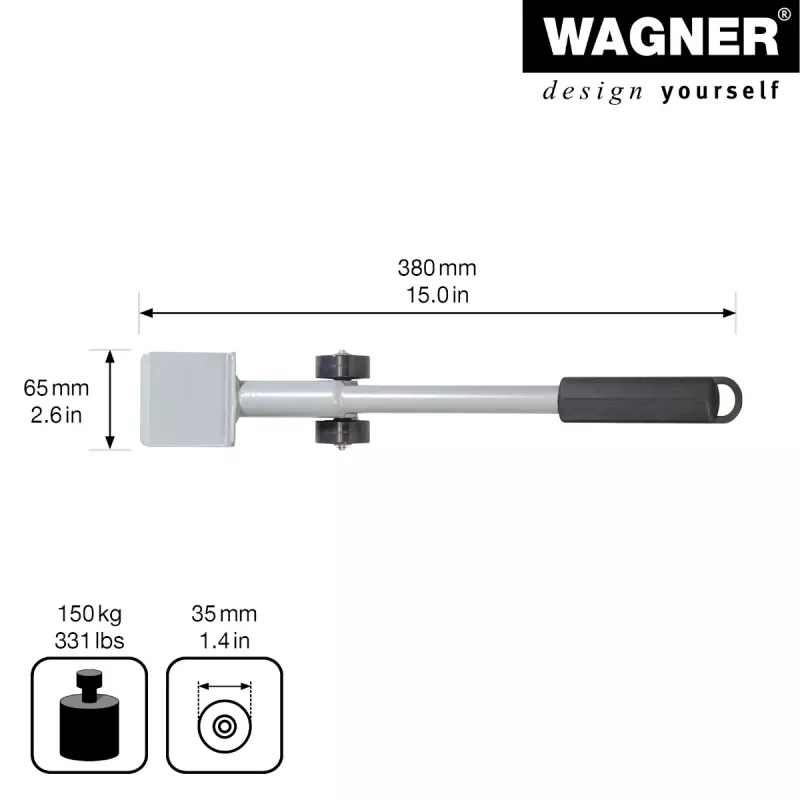 Wagner design yourself MM 4121 Möbelheber, Silber, 38 cm (20412101)