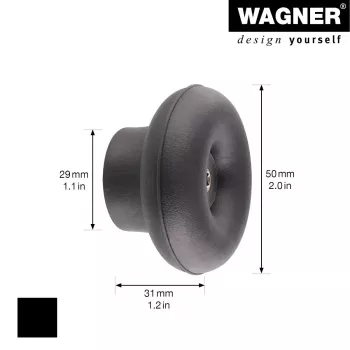 Wagner Design Yourself DOT Garderobenhaken GH 0202, 1 Haken, Schwarz 17020221