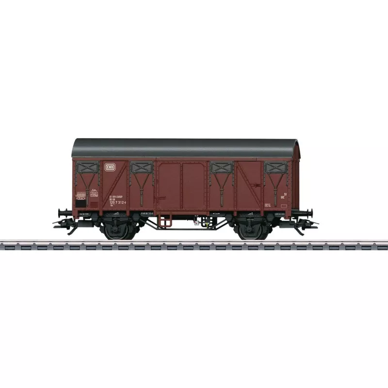 Märklin 44500 H0 gedeckter Güterwagen mit Bremserplattform, DB, Epoche IV