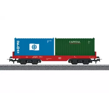 Märklin 44700 H0 2-achsiger gedeckter Güterwagen, DB braun, Epoche III-IV, Relex-Kupplungen, 115 mm
