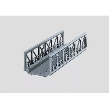 Märklin 074620 Gitterbrücke für H0-Modelleisenbahnen (1:87), Grau, eingleisig, 360 mm