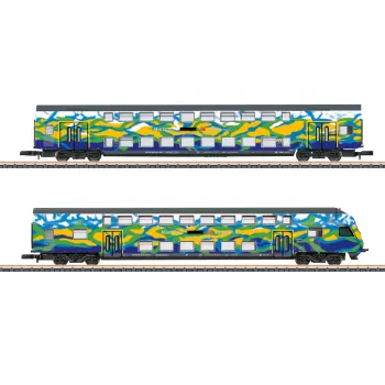 Märklin 87307 Z Doppelstockwagen-Set Touristik 2 DB AG (1:220, 2 Wagen)