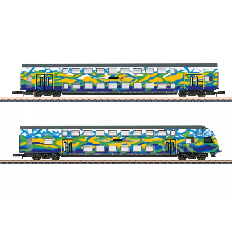 Märklin 87307 Z Doppelstockwagen-Set Touristik 2 DB AG (1:220, 2 Wagen)