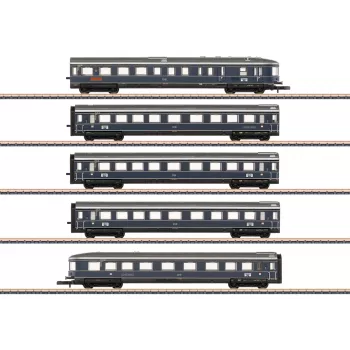 Märklin 087615 Z Wagenset Blauer Enzian DB, MHI (3er-Set Personenwagen)
