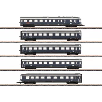 Märklin 087615 Z Wagenset Blauer Enzian DB, MHI (3er-Set Personenwagen)