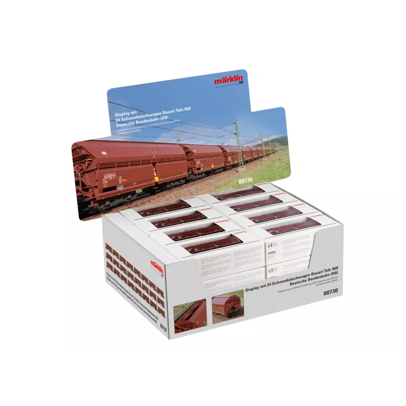 Märklin 000730 H0 24-teiliges Set Schiebedachwagen Tals 968 DB Epoche IV AC