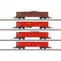 Märklin 82542 Z Gauge 4-teiliges Hochbordwagen-Set - Schrottzug der DB AG, Epoche V