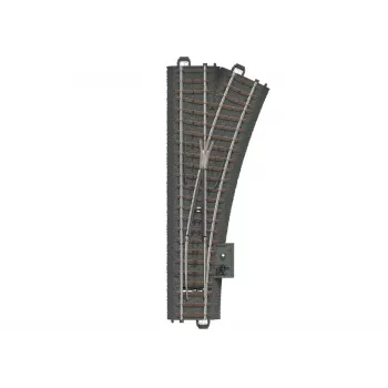 Märklin H0 C-Gleis Rechtsweiche 188,3 mm mit Bettung (24612)