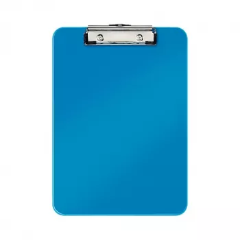 LEITZ WOW A4 Klemmbrett Metallicblau mit Metallklemme, 80 Blatt Kapazität 3971-00-36