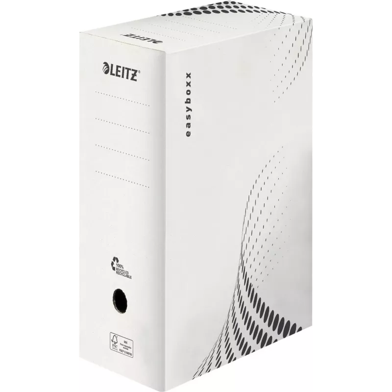 LEITZ easyboxx Archivbox Weiß 150 mm Innenbreite, 25er-Pack, Recycling-Wellpappe