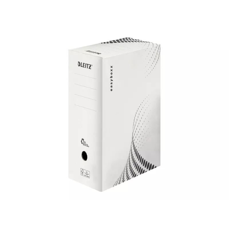 LEITZ easyboxx Archivbox Weiß 150 mm Innenbreite, 25er-Pack, Recycling-Wellpappe