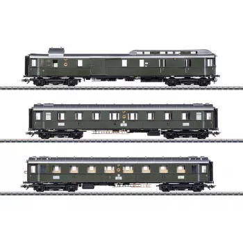 Märklin 42490 H0 3-Wagen-Set Schnellzug-Personenwagen PwPost4ü-28 der DRG