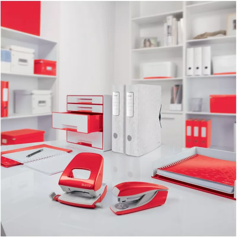 LEITZ Mini NeXXt WOW 5060 rot Locher 10 Blatt 2-Loch 5060-10-26