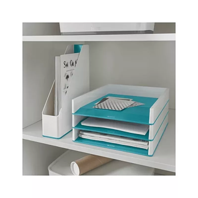 LEITZ WOW Duo Colour Briefablage A4 Eisblau/Weiß 5361-10-51