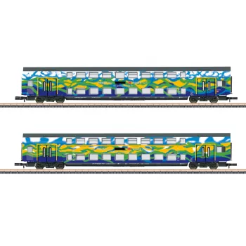 Märklin 87306 Z Doppelstockwagen-Set Touristik 1 der DB AG - 2 Doppelstock-Zwischenwagen