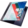 LEITZ Exquisit Präsentationsmappe mit Vordertasche, A4 Überformat, PVC-Hartfolie, Schwarz, Transparenter Deckel 4193-00-95