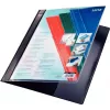 LEITZ Exquisit Präsentationsmappe mit Vordertasche, A4 Überformat, PVC-Hartfolie, Schwarz, Transparenter Deckel 4193-00-95