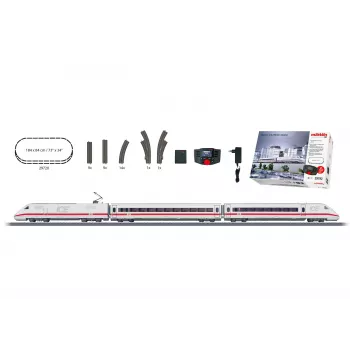 Märklin 29792 ICE 2 Digital-Startpackung H0 AC mit Mobile Station 2, 5-teiliger Zug, C-Gleis-Oval, Epoche VI