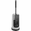 HAUG BÜRSTEN 65340RC Kunststoff-Toilettenbürstenset, grau, freistehend, geschlossener Halter, austauschbarer Bürstenkopf