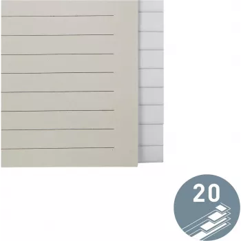 LEITZ Papierregister Blanko 20 Registerreiter A4 Weiß mit Universal-Lochung 12203085