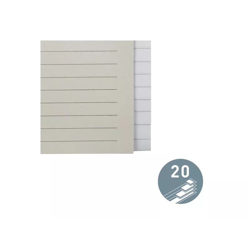 LEITZ Papierregister Blanko 20 Registerreiter A4 Weiß mit Universal-Lochung 12203085