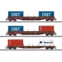 Märklin 47119 H0 3-teiliges Containerwagen-Set der SNCB