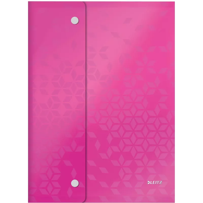 LEITZ 4469 Sammelmappe mit Druckknopfverschluss, verschiedene Farben, DIN A4, Polypropylen 4469-00-99