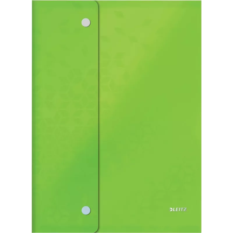 LEITZ 4469 Sammelmappe mit Druckknopfverschluss, verschiedene Farben, DIN A4, Polypropylen 4469-00-99