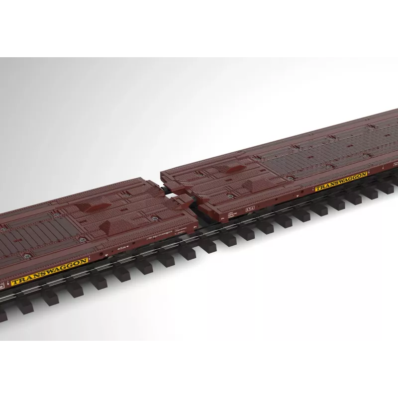 Märklin 47430 H0 Flachwagen-Paar Laads 800B der Transwaggon GmbH