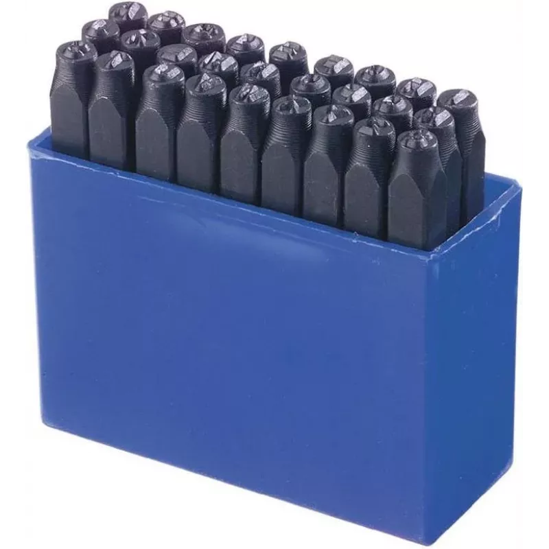 Brüder Mannesmann 27-teiliges Buchstaben-Schlagstempel-Set 6 mm (244-6)