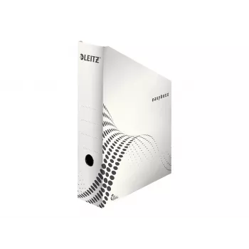 LEITZ easyboxx Zeitschriftenablage A4 Weiß 100% Recycling-Wellpappe Automatische Montage - 25er-Pack (6140-00-00)
