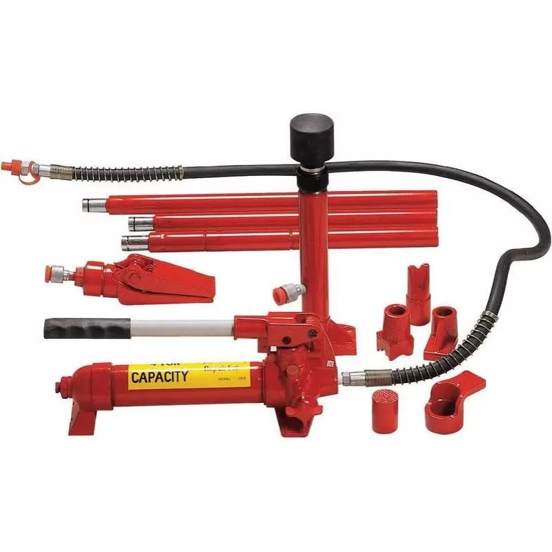 BRÜDER MANNESMANN Hydraulischer Karosserie-Reparatursatz 10 t, 16-teilig (094-T-10)