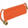 BRÜDER MANNESMANN Druckluft-Spiralschlauch 4,5 m, Rilsan, Stecknippel, Knickschutz (M 1546)