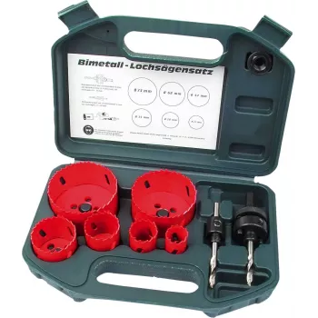 BRÜDER MANNESMANN MAN 44100 8-teiliges HSS-Bimetall-Lochsägen-Set für Holz und universelle Anwendung, 22-68 mm