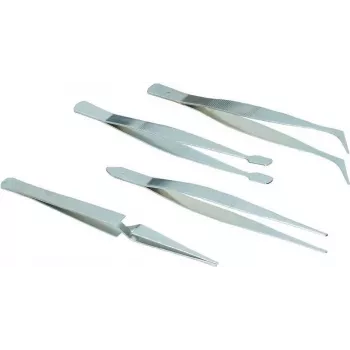 Brüder Mannesmann M 615 Präzisions-Pinzettenset, 4-teilig, Edelstahl, 110 mm
